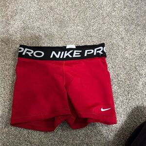 Nike Pro Dri-FIT Red Athletic Shorts